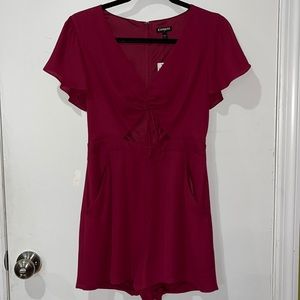 Women's Express Romper NWT Size 4 Red/Maroon
